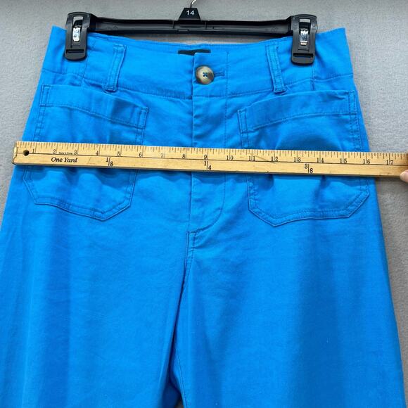 NWOT Maeve by Anthropologie Pants Women's 27/4 Blue The Colette Wide Leg Boho - Picture 10 of 13
